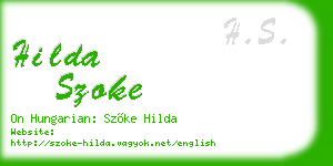 hilda szoke business card